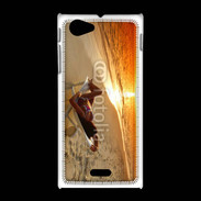 Coque Sony Xpéria J Couché de soleil agréable sur la plage