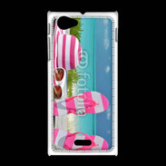 Coque Sony Xpéria J La vie en rose à la plage
