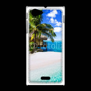 Coque Sony Xpéria J Petite île tropicale sur l'océan indien