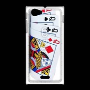 Coque Sony Xpéria J Carré de dames au poker