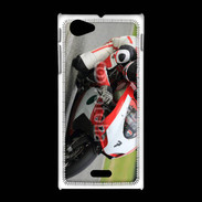 Coque Sony Xpéria J Moto sur circuit