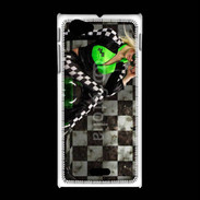 Coque Sony Xpéria J Femme sexy moto 4