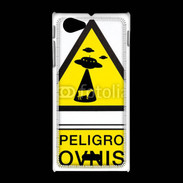 Coque Sony Xpéria J Warning Ovni