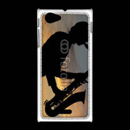 Coque Sony Xpéria J Saxophoniste au couché de soleil
