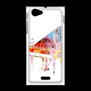 Coque Sony Xpéria J Piano en dessin multicouleurs