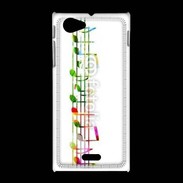 Coque Sony Xpéria J Portée de notes en couleur 50