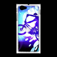 Coque Sony Xpéria J Illustration BMX bleu