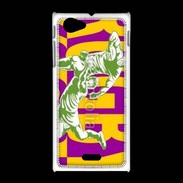 Coque Sony Xpéria J Poster rugby sur fond jaune