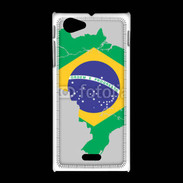 Coque Sony Xpéria J Drapeau Brésil coupe du monde 2014