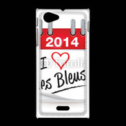 Coque Sony Xpéria J J'aime les bleus 2014