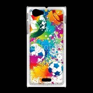 Coque Sony Xpéria J football en couleurs 800