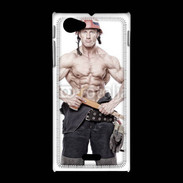 Coque Sony Xpéria J Pompier sexy