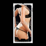Coque Sony Xpéria J Lingerie de charme avec cravate