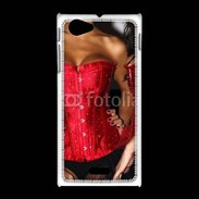 Coque Sony Xpéria J Belles et sexy en noir et rouge