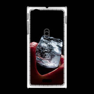 Coque Sony Xpéria J Bouche sexy avec glaçon