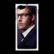 Coque Sony Xpéria J Homme charmant en costume et lunettes