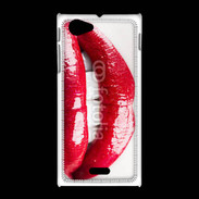 Coque Sony Xpéria J Bouche sexy gloss rouge