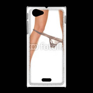 Coque Sony Xpéria J jambes talons aiguilles lingerie sexy