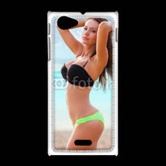 Coque Sony Xpéria J Belle femme à la plage 10