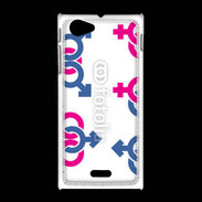 Coque Sony Xpéria J Symboles homme femme