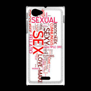 Coque Sony Xpéria J Nuage de mots sexy 2