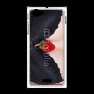 Coque Sony Xpéria J soutien gorge avec une fraise