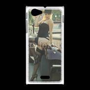 Coque Sony Xpéria J Femme rétro et sexy