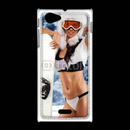 Coque Sony Xpéria J Charme et snowboard