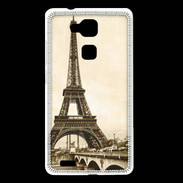 Coque Huawei Ascend Mate 7 Tour Eiffel Vintage en noir et blanc