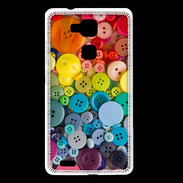 Coque Huawei Ascend Mate 7 Arc en ciel de boutons de couture