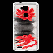 Coque Huawei Ascend Mate 7 Fleurs et galet