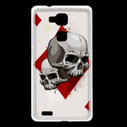 Coque Huawei Ascend Mate 7 Carte Tête de mort Carreau
