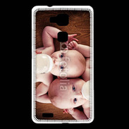 Coque Huawei Ascend Mate 7 Bébés avec biberons