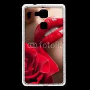 Coque Huawei Ascend Mate 7 Bouche et rose glamour