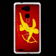Coque Huawei Ascend Mate 7 Cupidon sur fond rouge