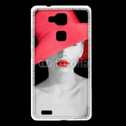 Coque Huawei Ascend Mate 7 Femme élégante en noire et rouge 10