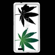 Coque Huawei Ascend Mate 7 Double feuilles de cannabis