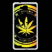 Coque Huawei Ascend Mate 7 Grunge stamp with marijuana leaf