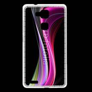 Coque Huawei Ascend Mate 7 Abstract multicolor sur fond noir