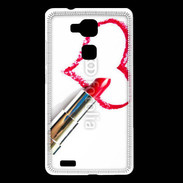 Coque Huawei Ascend Mate 7 Coeur avec rouge à lèvres