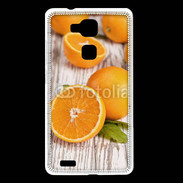 Coque Huawei Ascend Mate 7 Belles oranges sur fond en bois