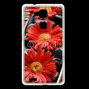 Coque Huawei Ascend Mate 7 Fleurs Zen rouge 10