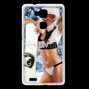 Coque Huawei Ascend Mate 7 Charme et snowboard