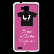 Coque Huawei Ascend Mate 7 Troisième ligne D Bonus offensif-défensif Rose 2