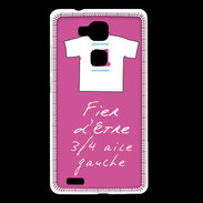 Coque Huawei Ascend Mate 7 3/4 aile gauche Bonus offensif-défensif Rose