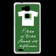 Coque Huawei Ascend Mate 7 Femme de rugbyman Bonus offensif-défensif Vert