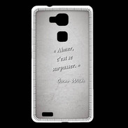 Coque Huawei Ascend Mate 7 Aimer Gris Citation Oscar Wilde