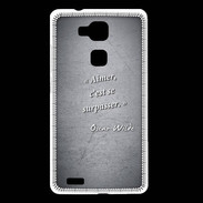 Coque Huawei Ascend Mate 7 Aimer Noir Citation Oscar Wilde