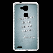 Coque Huawei Ascend Mate 7 Brave Turquoise Citation Oscar Wilde