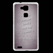 Coque Huawei Ascend Mate 7 Survie mort Violet Citation Oscar Wilde